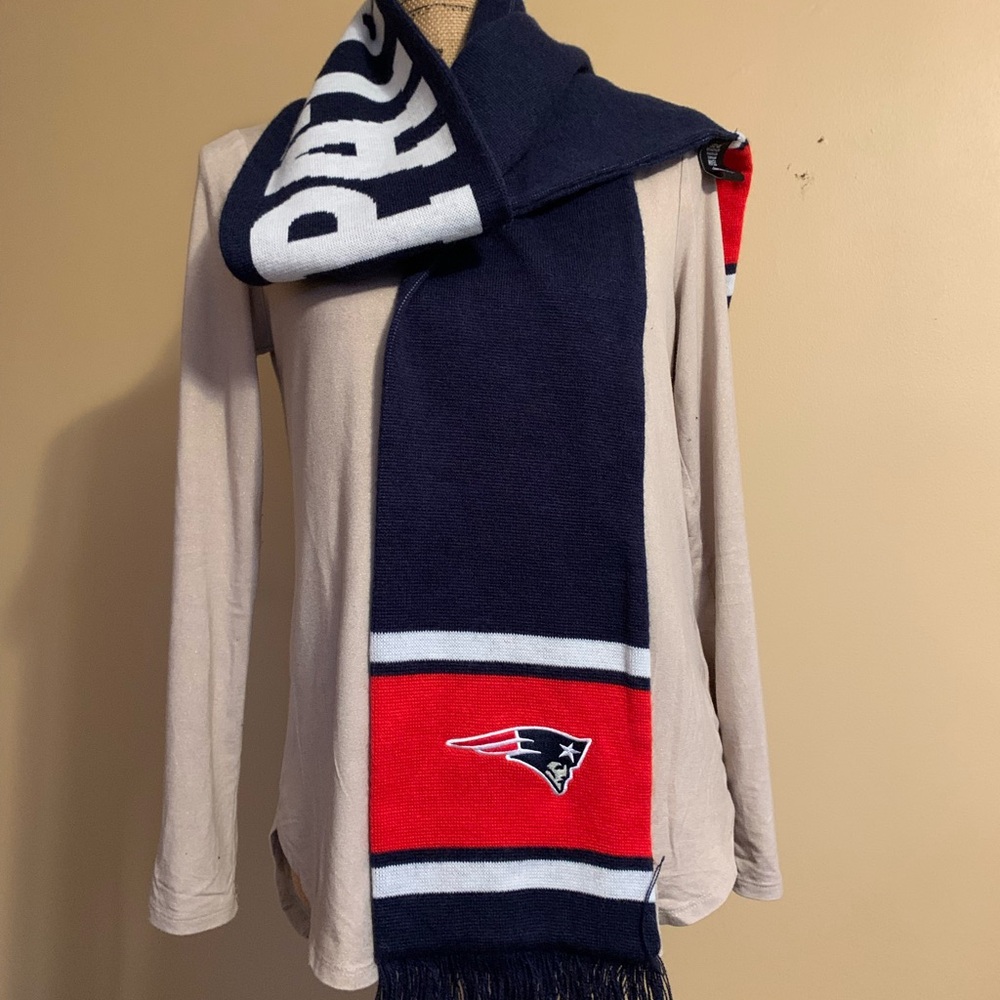 NFL TEAM APPAREL Patriots acrylic unisex blue scarf LNWOT RN70547